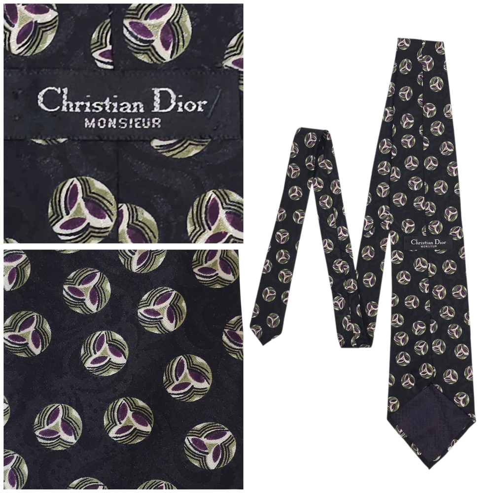 Christian Dior Monsieur Vintage 90s Silk Tie